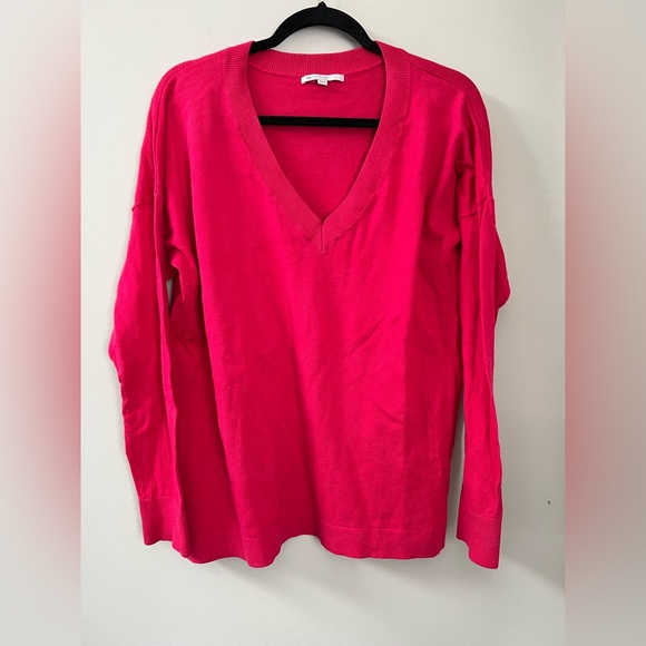 Hot Pink Gap V-Neck Sweater - Picture 2 of 8